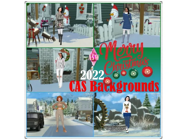 Alpha CAS Backgrounds Merry Christmas 2022 by Annett's Sims 4 Welt ASW - The Sims 4 Custom Content