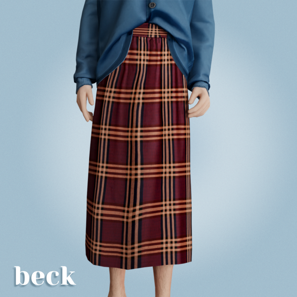 Alpha Beck skirt by amelylina - The Sims 4 Custom Content