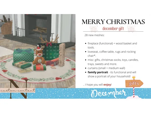 Maxis Match December Follower Gift sims by Nordica - The Sims 4 Custom Content