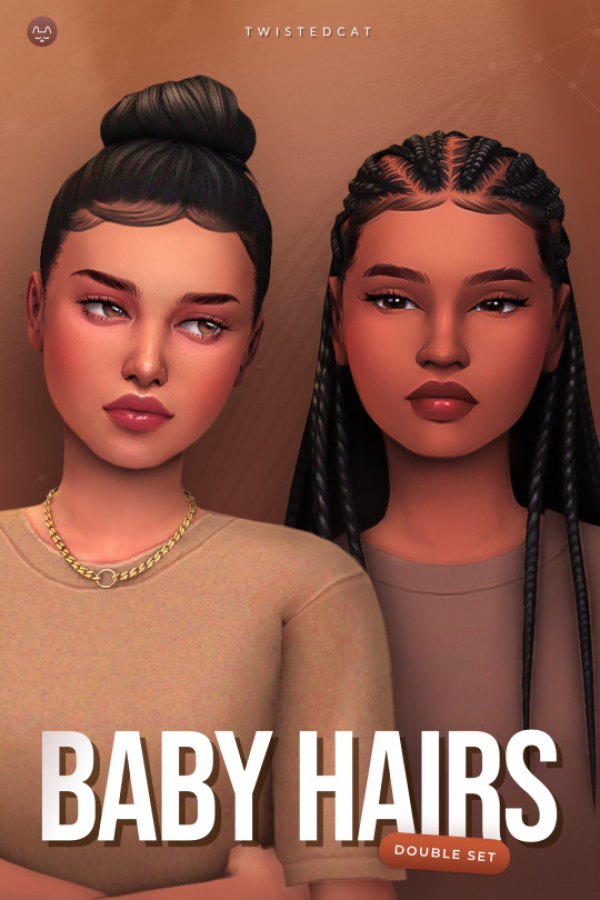 Maxis Match Baby hairs double set by simsfinds - The Sims 4 Custom Content