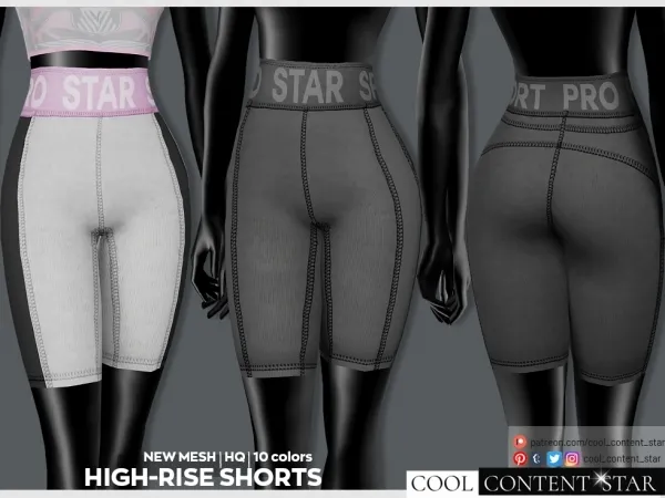Alpha Yoga High Rise Shorts cool_content_star by cool_content_star - The Sims 4 Custom Content