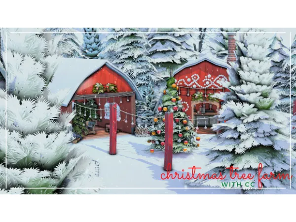 Maxis Match Christmas Tree Farm by by simsfinds - The Sims 4 Custom Content