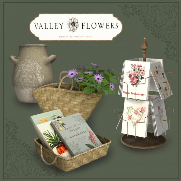 Alpha Flower shop by simsfinds - The Sims 4 Custom Content