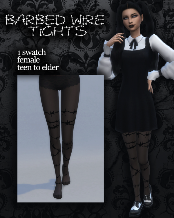 Mix Barbed Wire Tights by simsfinds - The Sims 4 Custom Content