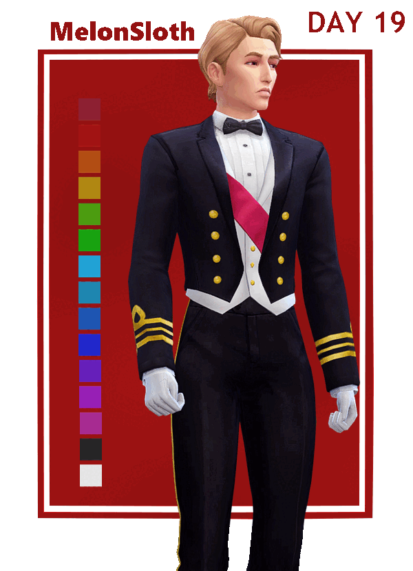 Maxis Match Advent 2022 Day 19 Swedish royal uniform by simsfinds - The Sims 4 Custom Content