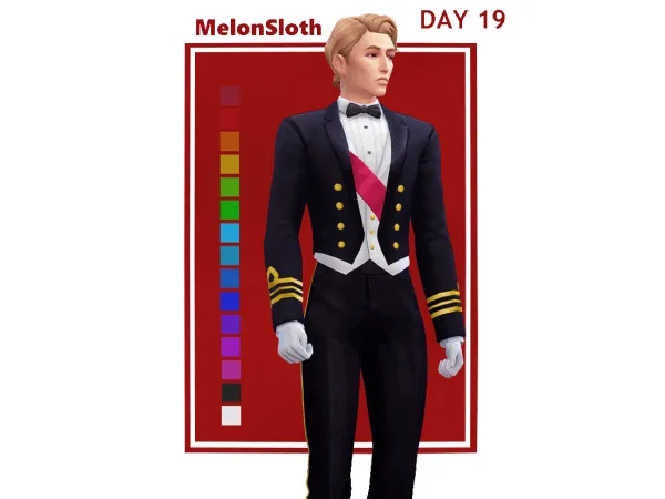 Maxis Match Advent 2022 Day 19 Swedish royal uniform - The Sims 4 Custom Content