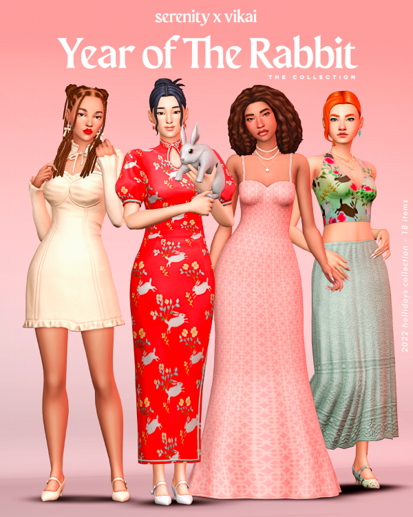 Maxis Match SxV Year of the Rabbit 11 items by simsfinds - The Sims 4 Custom Content