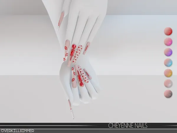 Alpha Cheyenne nails by overkillsimmer - The Sims 4 Custom Content