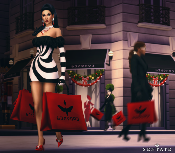 Maxis Match Christmas Shopping Bags by simsfinds - The Sims 4 Custom Content