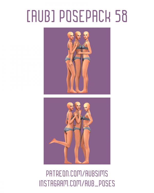 Mix [AuB] Posepack 58 by AuB_Sims - The Sims 4 Custom Content