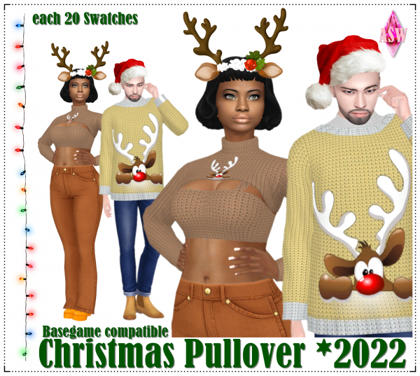 Mix Christmas Pullover 2022 by simsfinds - The Sims 4 Custom Content