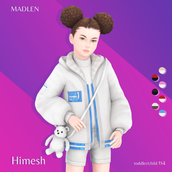 Maxis Match Himesh Jacket Teddy Bag by madlensims - The Sims 4 Custom Content