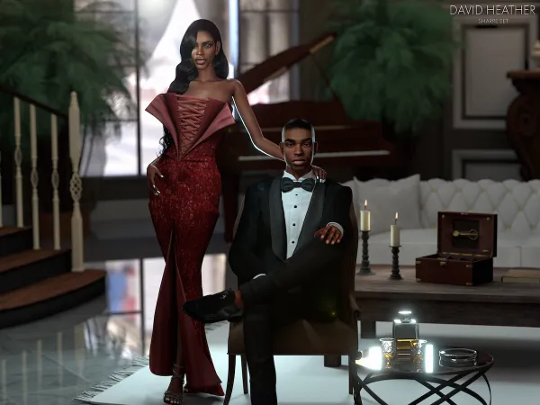 Alpha David Heather Sharpe Set by bergdorfsims - The Sims 4 Custom Content