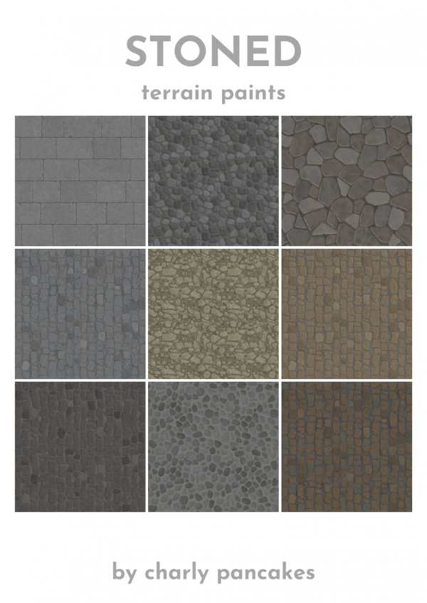 Mix stoned custom terrain paint download by simsfinds - The Sims 4 Custom Content