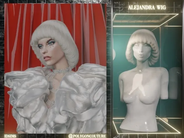 Alpha Alejandra Wig - The Sims 4 Custom Content