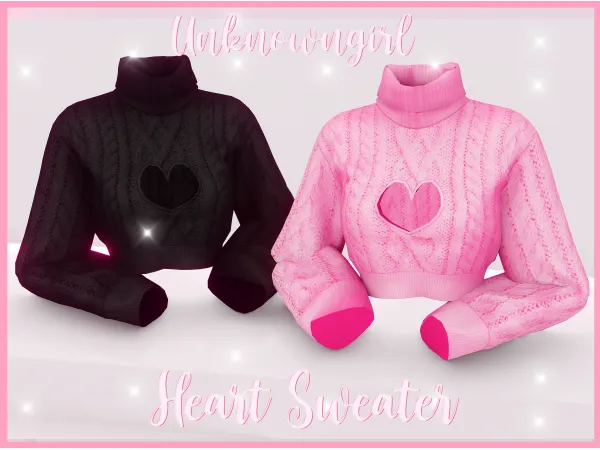 Alpha *：・ﾟ✧Heart sweater*：・ﾟ✧ by unknown66irl - The Sims 4 custom content
