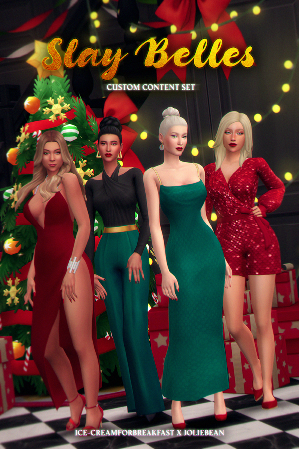 Maxis Match Slay Belles A Custom Content Set CreamForBreakfast and Joliebean creamforbreakfast by simsfinds - The Sims 4 Custom Content