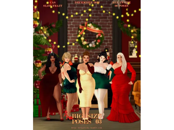 (TS4) Big size poses 03 |Pose Pack & CAS| by helgatisha