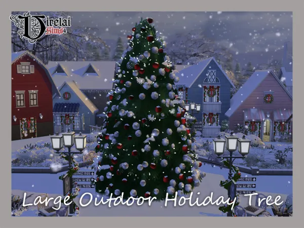 Maxis Match Outdoor Holiday Tree Large by simsfinds - The Sims 4 Custom Content