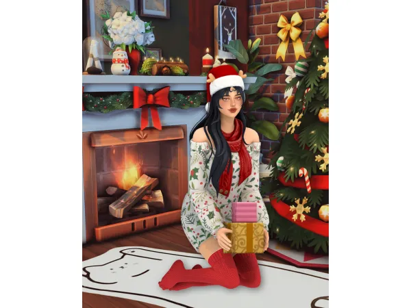 Maxis Match 2022 Christmas GIFT (2 items) by HuiEn - The Sims 4 Custom Content