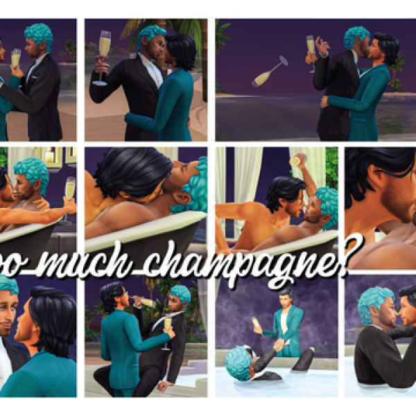 Mix Too much champagne by simsfinds - The Sims 4 Custom Content