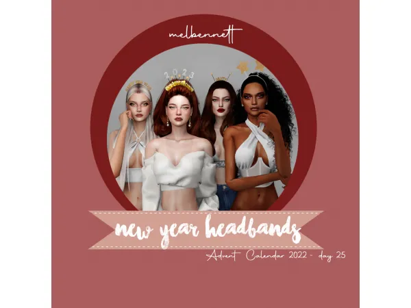 Alpha Advent Calendar 2022 25 New Year Headbands - The Sims 4 Custom Content