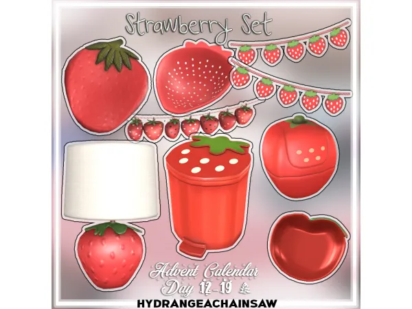day 12-19: strawberry set 🍓