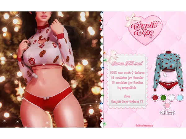 Alpha cuupid corp santa tell me by missme12 - The Sims 4 Custom Content