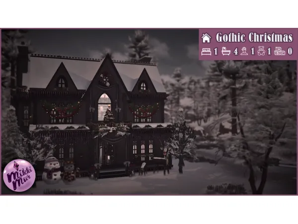 Maxis Match Gothic Christmas No by MikkiMur - The Sims 4 Custom Content