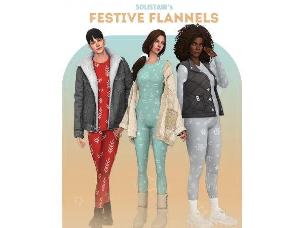 Maxis Match Festive Flannels (MF) by Solistair - The Sims 4 Custom Content