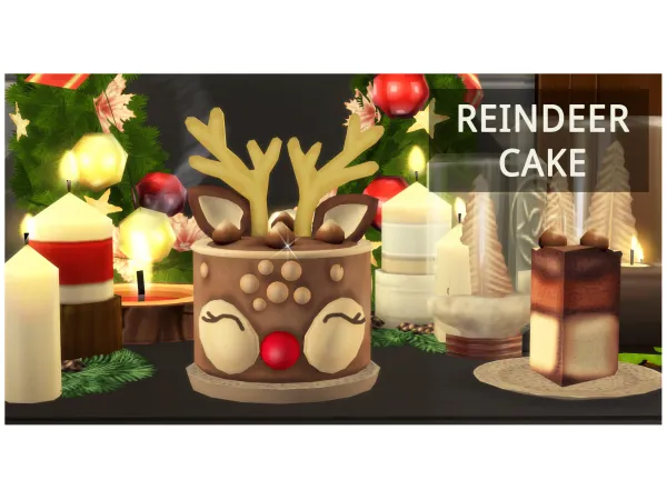 Maxis Match REINDEER CAKE by simsfinds - The Sims 4 Custom Content