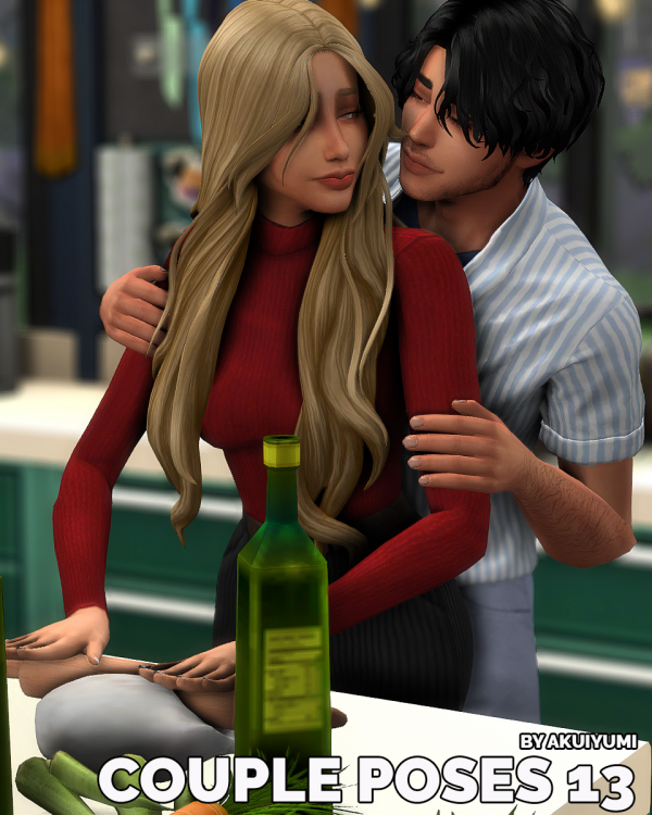 Mix Couple poses 13 (free 24dec22) by simsfinds - The Sims 4 Custom Content