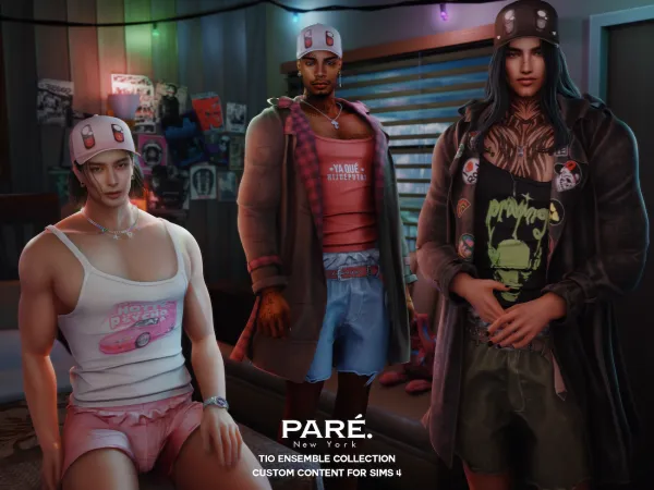 Alpha PARE Tio Ensemble Collection - The Sims 4 Custom Content