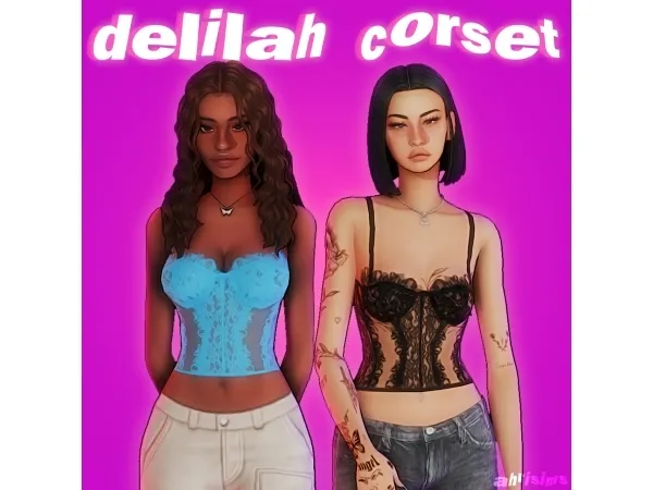 Maxis Match ahrisims] deliliah corset by simsfinds - The Sims 4 Custom Content
