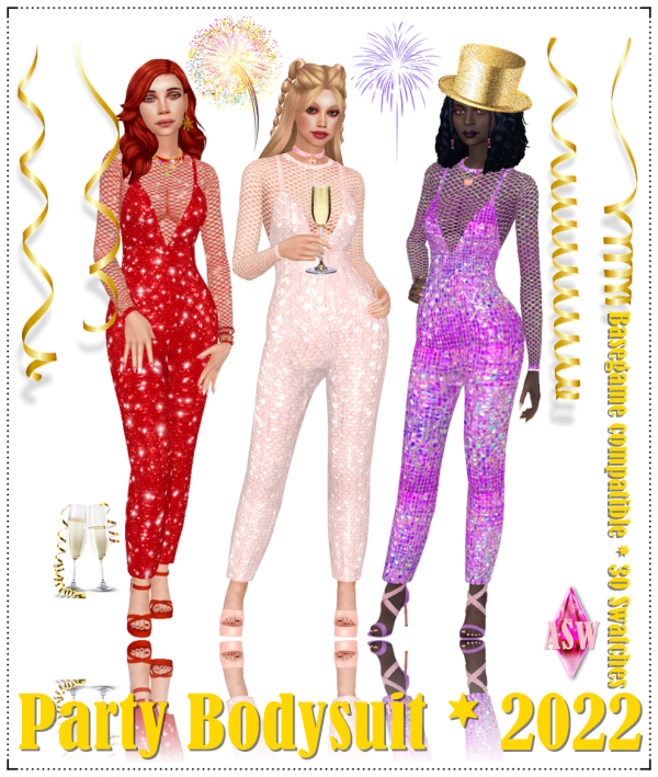 Maxis Match Party Bodysuit 2022 by simsfinds - The Sims 4 Custom Content