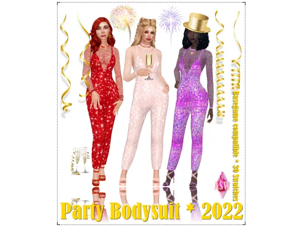 Party Bodysuit * 2022 by Annett's Sims 4 Welt * ASW