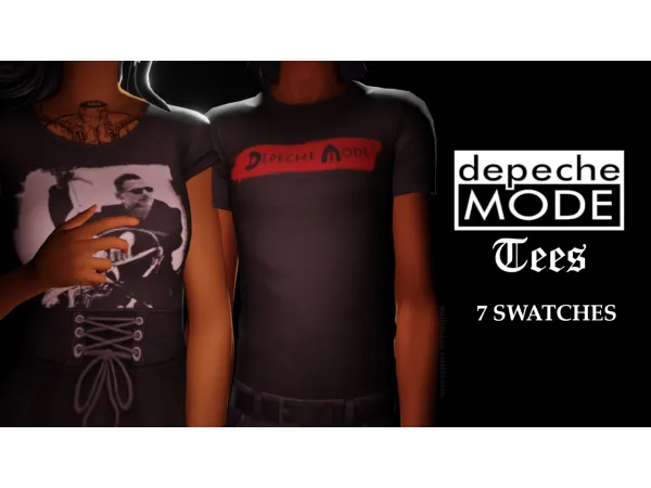 Alpha depeche mode tees by simsfinds - The Sims 4 Custom Content