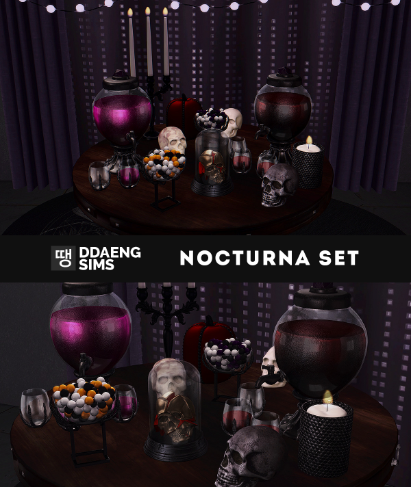 Alpha Nocturna Set by simsfinds - The Sims 4 Custom Content