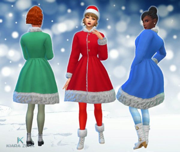 Maxis Match Women Christmas Coat by simsfinds - The Sims 4 Custom Content