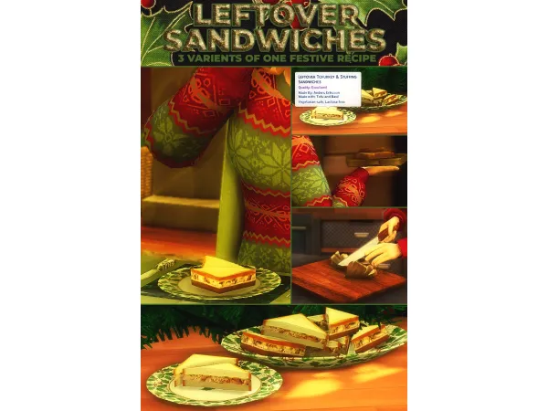Maxis Match Leftover Sandwiches New Custom Recipes by RobinKLocksley - The Sims 4 Custom Content