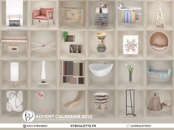 Alpha 2022 ADVENT CALENDAR SIMS 4 by simsfinds - The Sims 4 Custom Content