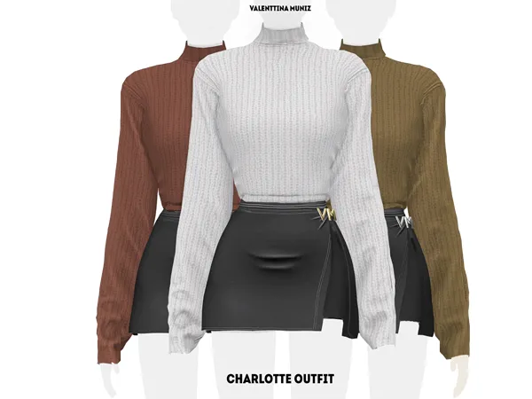 Alpha Charlotte Outfit by valentinamuniz - The Sims 4 Custom Content