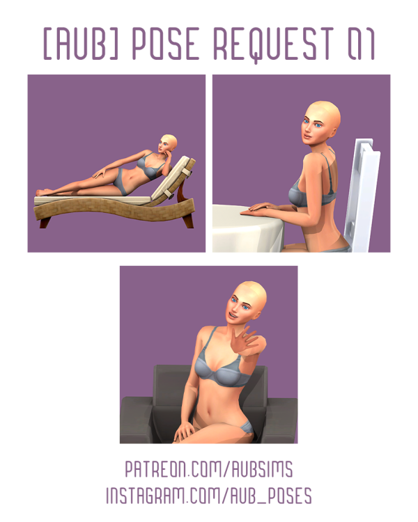 Mix [AuB] Pose Request 01 by AuB_Sims - The Sims 4 Custom Content