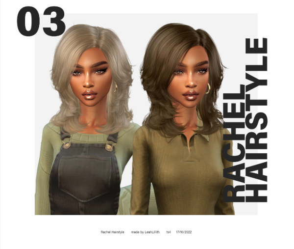 Alpha Rachel Hairstyle by simsfinds - The Sims 4 Custom Content