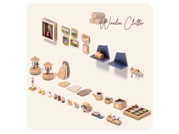 Wooden Clutter Set UPDATE