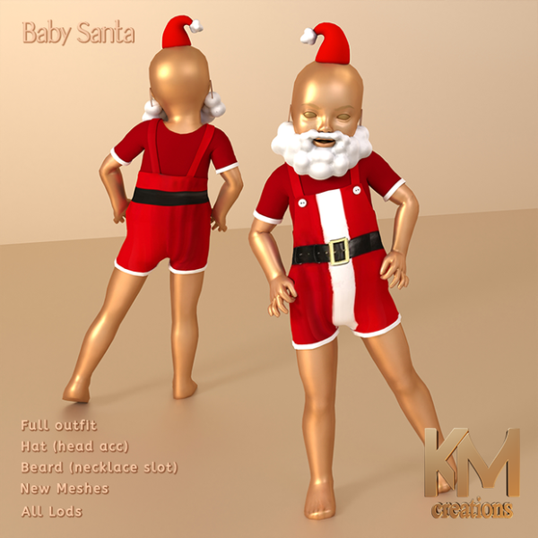 Alpha [KM] Baby Santa by kmcreations_ts4 - The Sims 4 Custom Content