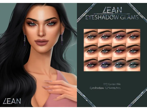 Alpha LEAN EYESHADOW GLAMS CC1 by LEANSIMS - The Sims 4 Custom Content