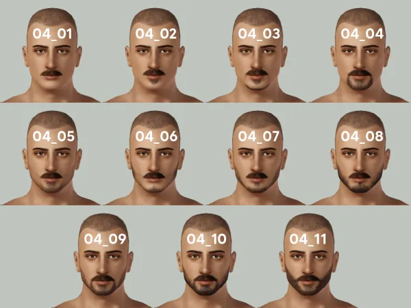 Beard Pack 04 - The Sims 3 Custom Content