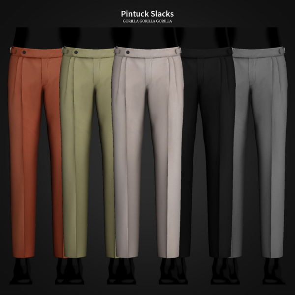 Alpha Pintuck Slacks by simsfinds - The Sims 4 Custom Content