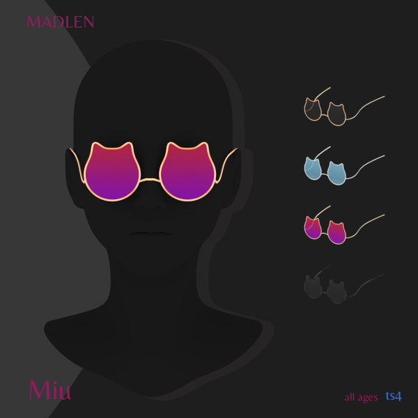 Maxis Match Miu Sunglasses by madlensims - The Sims 4 Custom Content